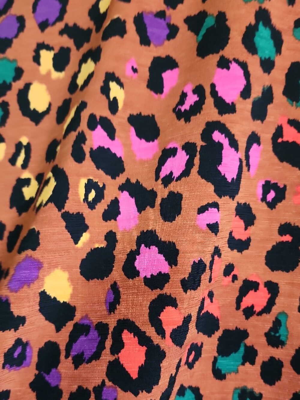 Women's Rust Multicolor Leopard-Print Tunic - Picture 4 of 5
